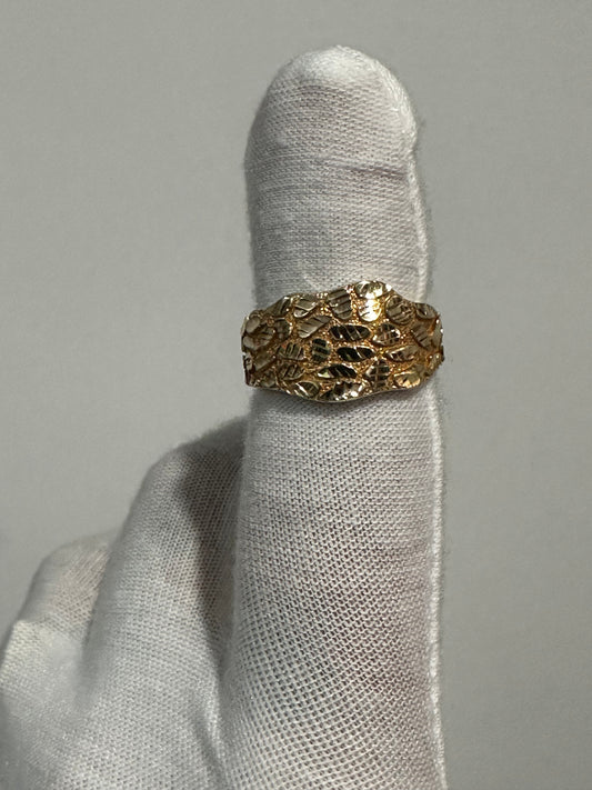 10K Gold Nugget Ring Size 6.75
