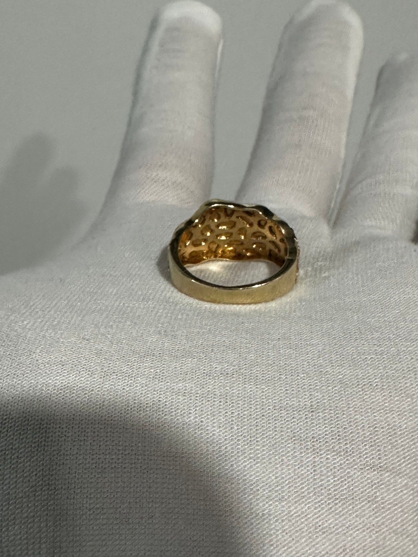 10K Gold Nugget Ring Size 6.75