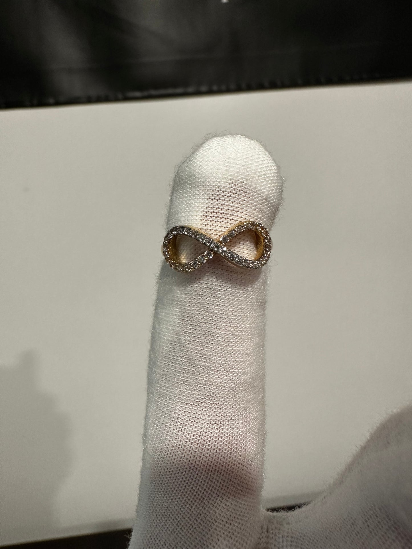 10K Infinity Ring Size 6.5