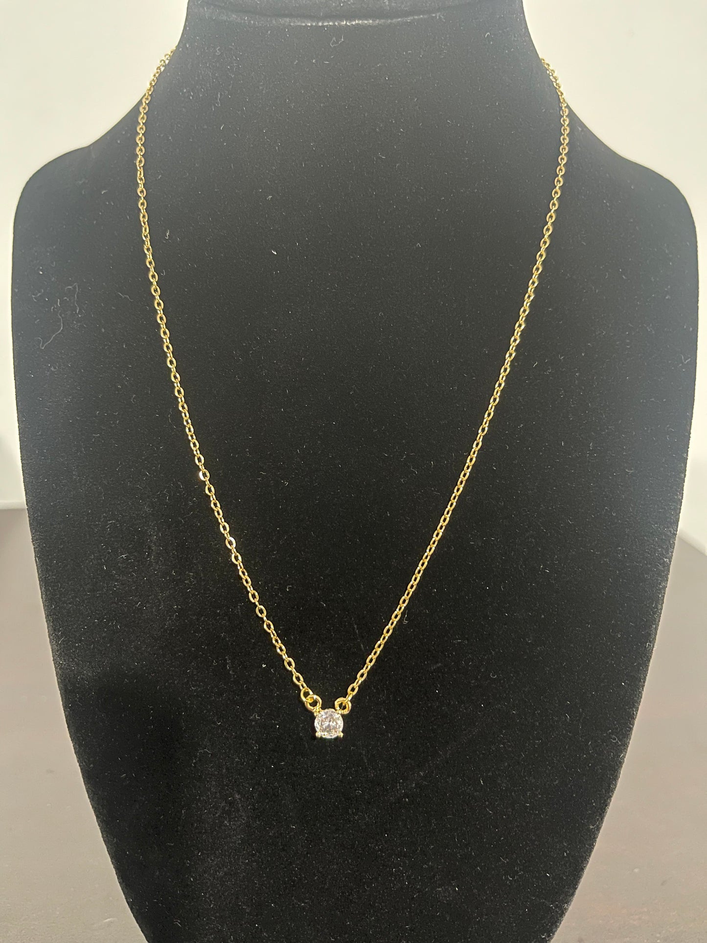 18K GP CZ Necklace