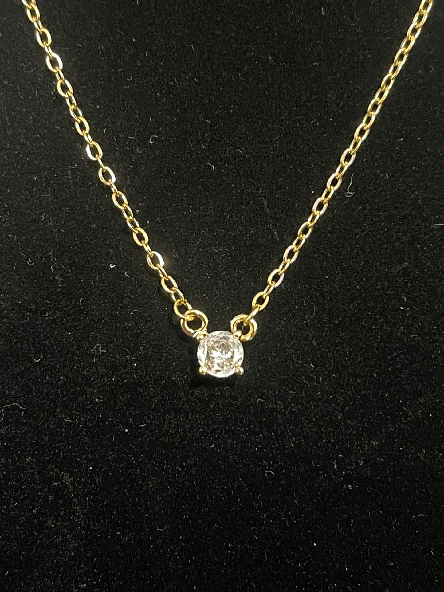 18K GP CZ Necklace