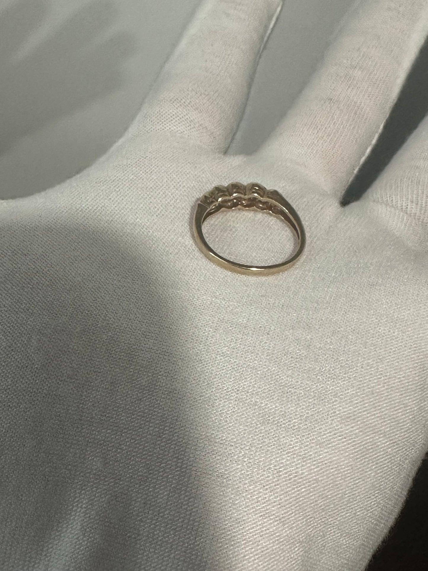 10K Gold Diamond Ring Size 6 3/4