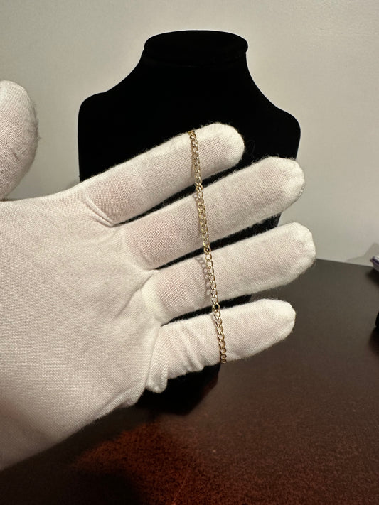 10K Curb Bracelet 8”