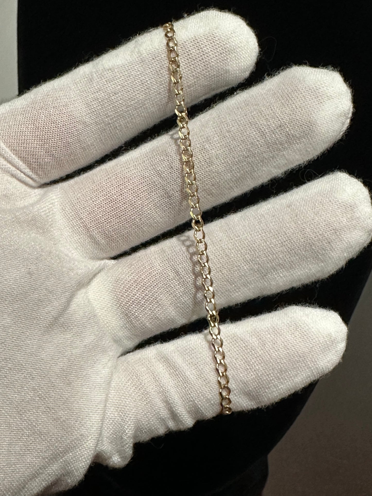 10K Curb Bracelet 8”