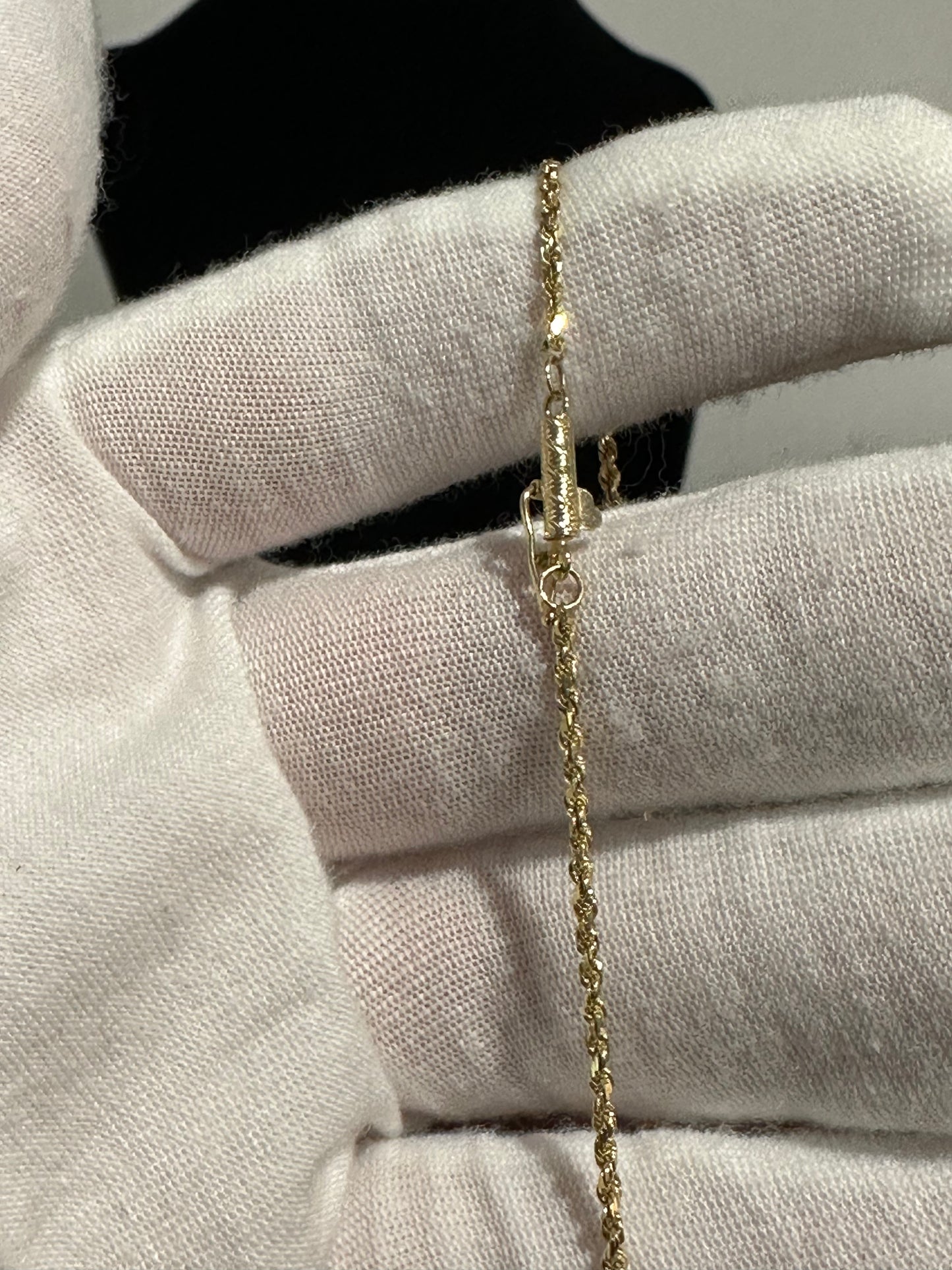 10K Rope Bracelet 7.5”