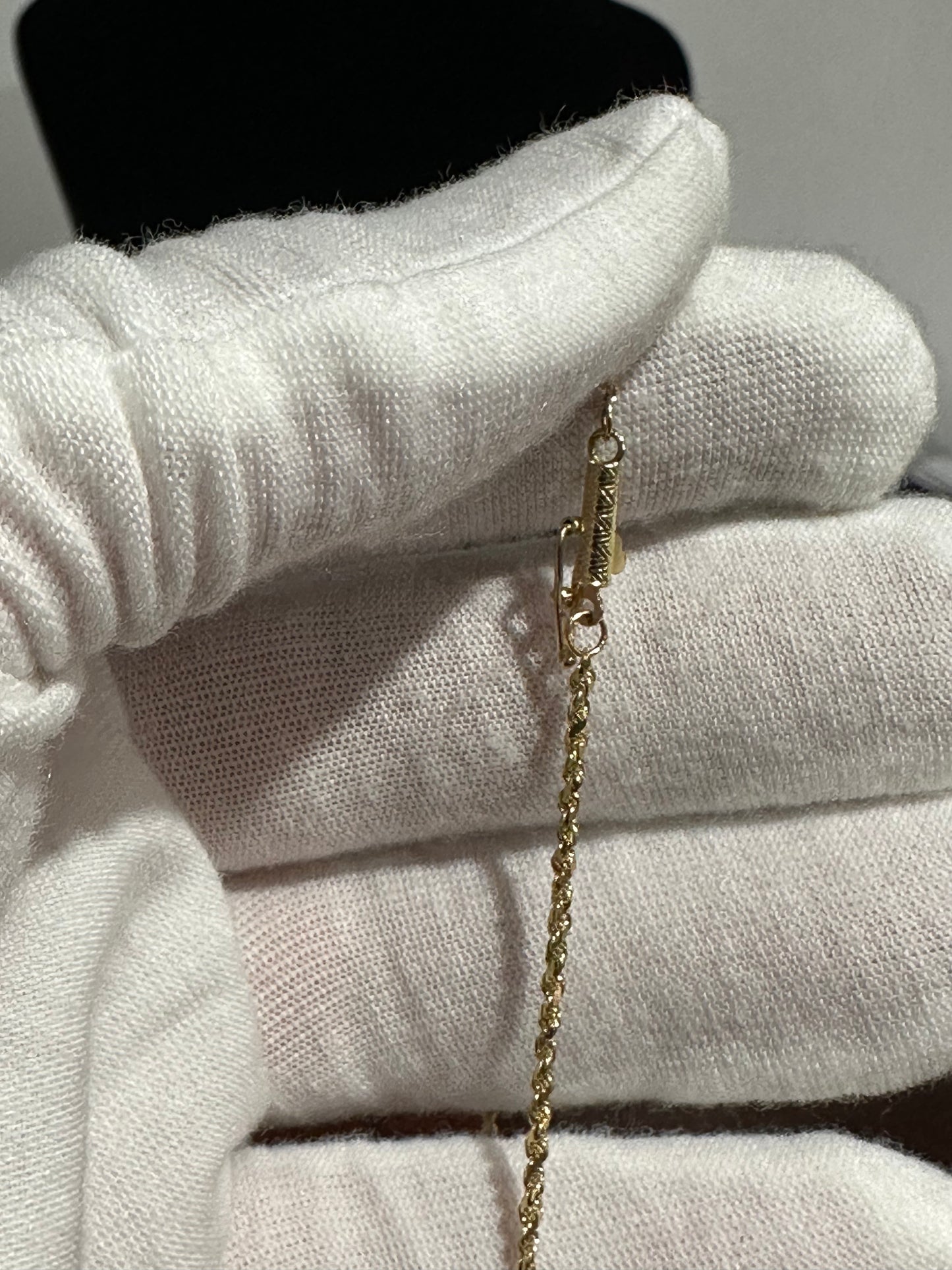 10K Rope Bracelet 7.5”