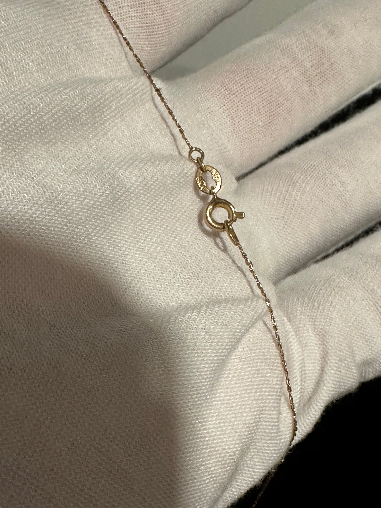 14K Diamond Cross & 10K Chain 16”