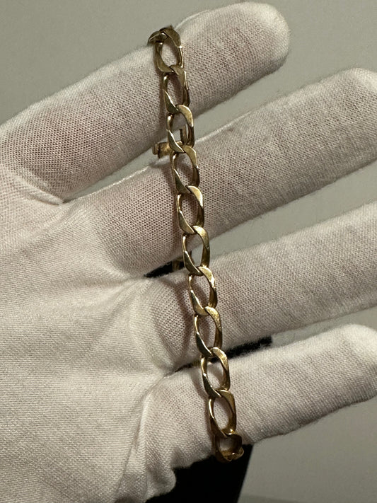 10K Curb Bracelet 8”