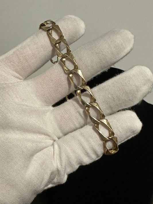10K Diamond Cut Bracelet 8.5”