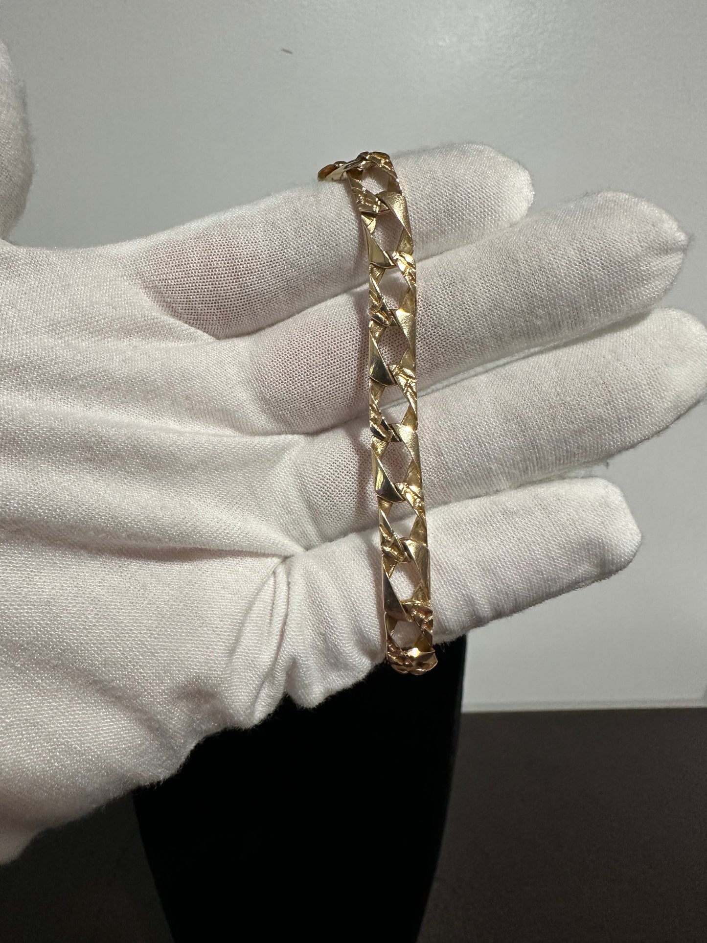 10K Gold Nugget Bracelet 8”