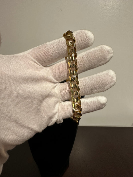 14K Solid Curb Bracelet 8.5”