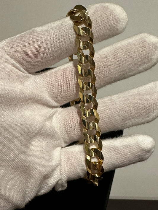 14K Solid Curb Bracelet 8.5”