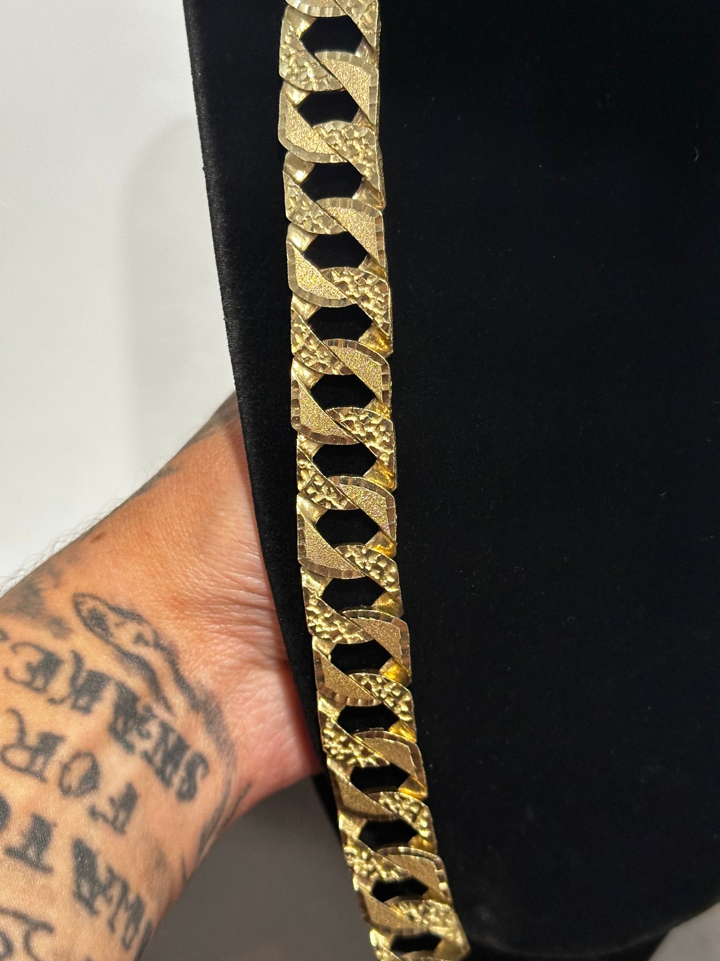 10K Diamond Cut Nugget Chain 26”