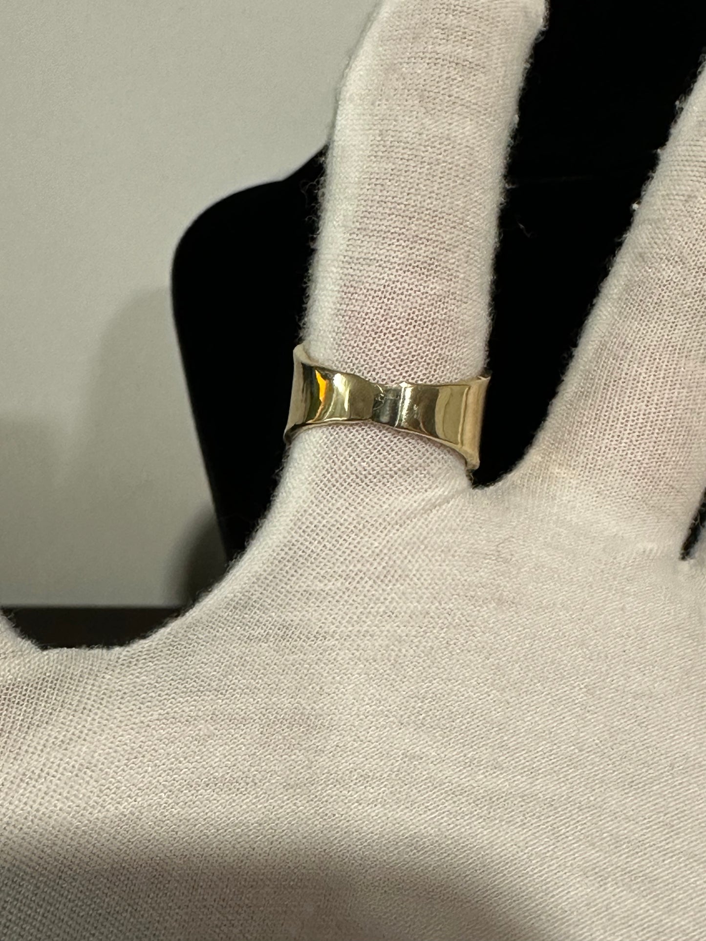 10K Gold CZ Nugget Ring Size 11