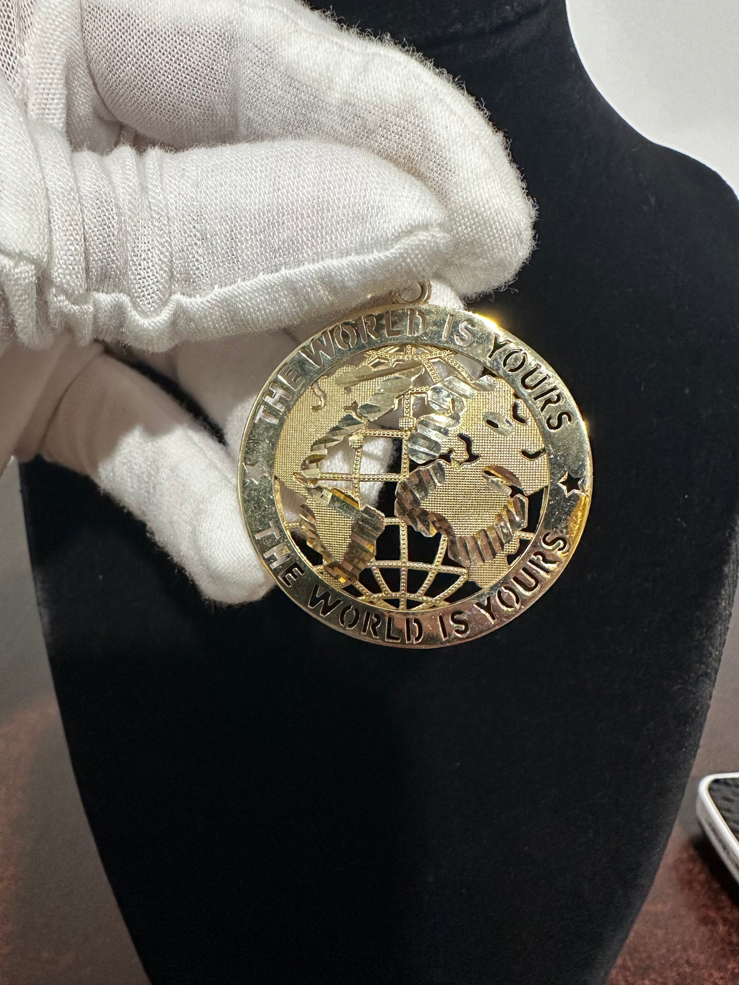 10K “The World Is Yours” Globe Pendant