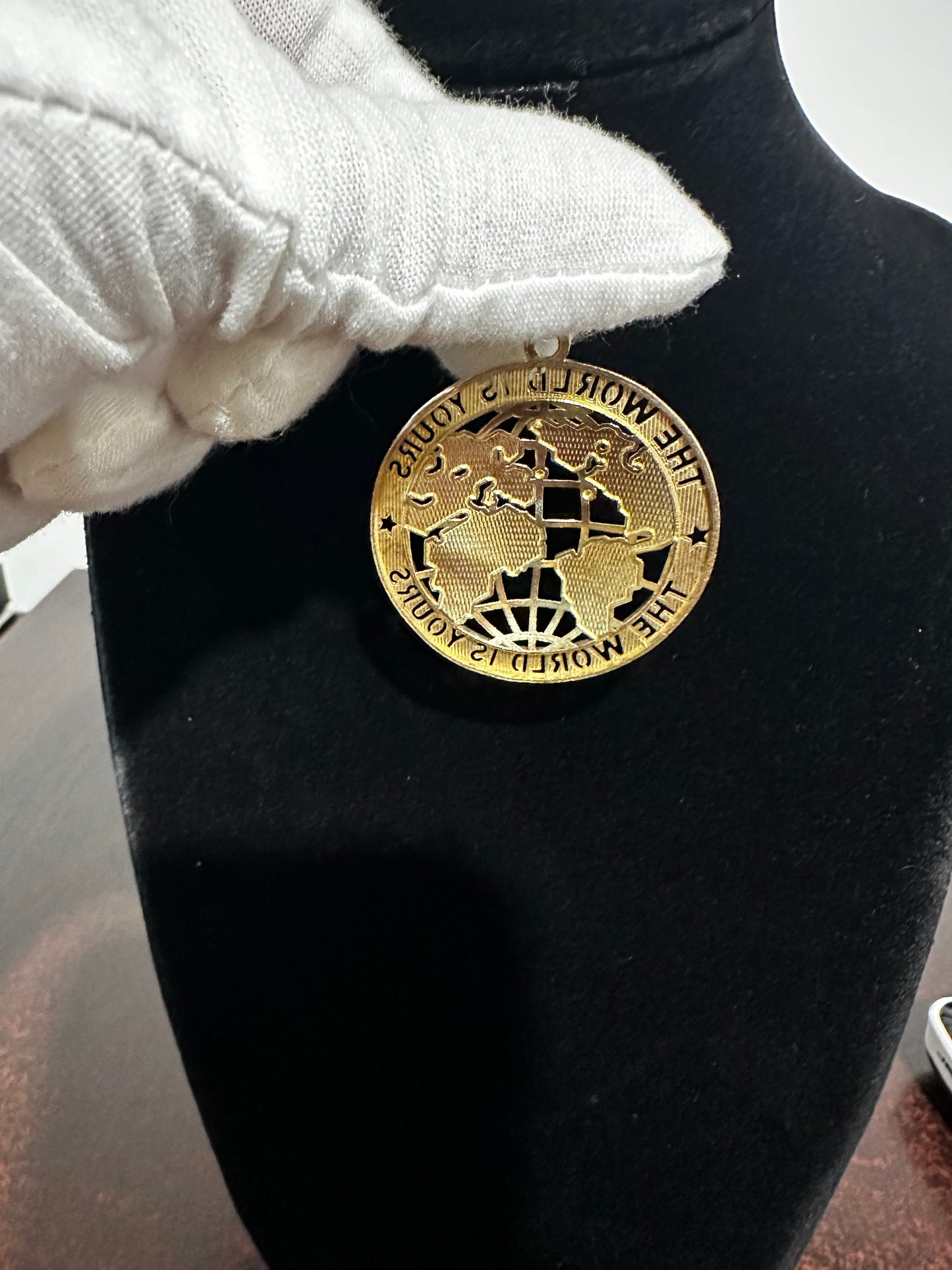 10K “The World Is Yours” Globe Pendant