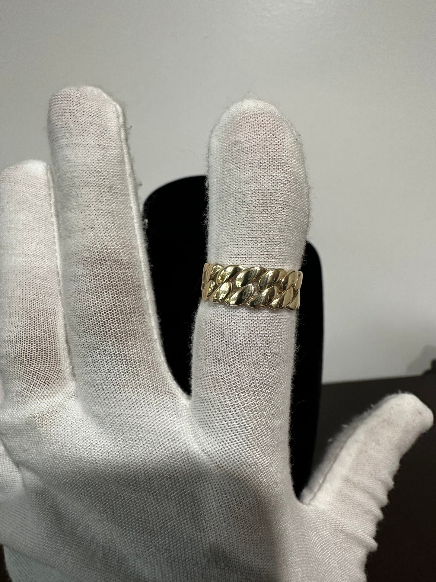 10K Cuban Link Ring Size 8