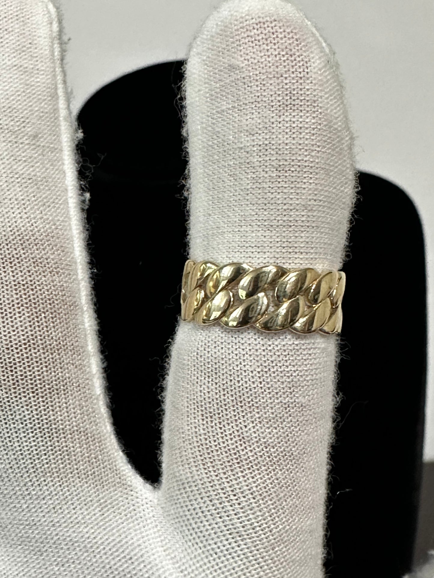 10K Cuban Link Ring Size 8