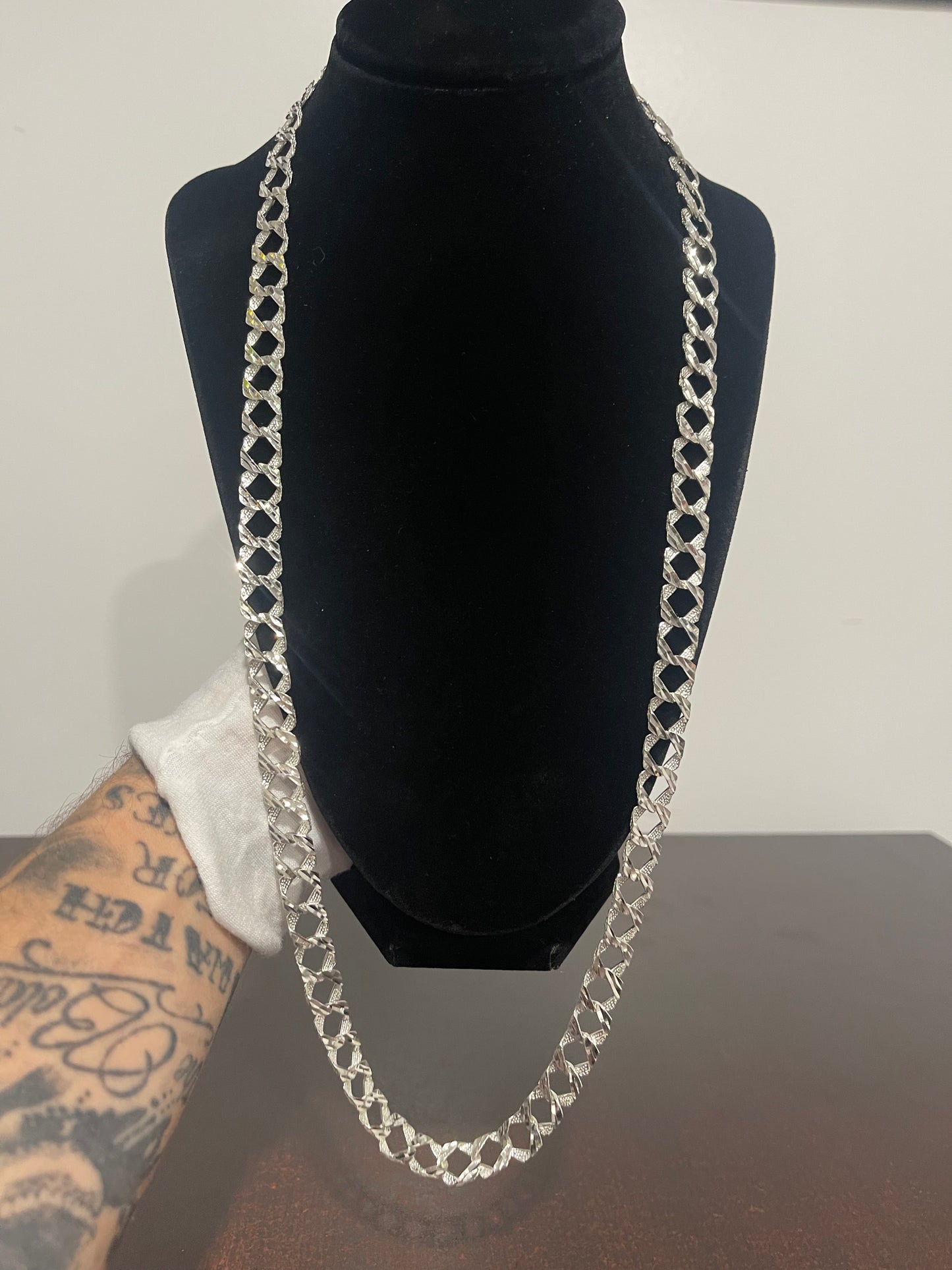 Silver DC Curb Chain 28”