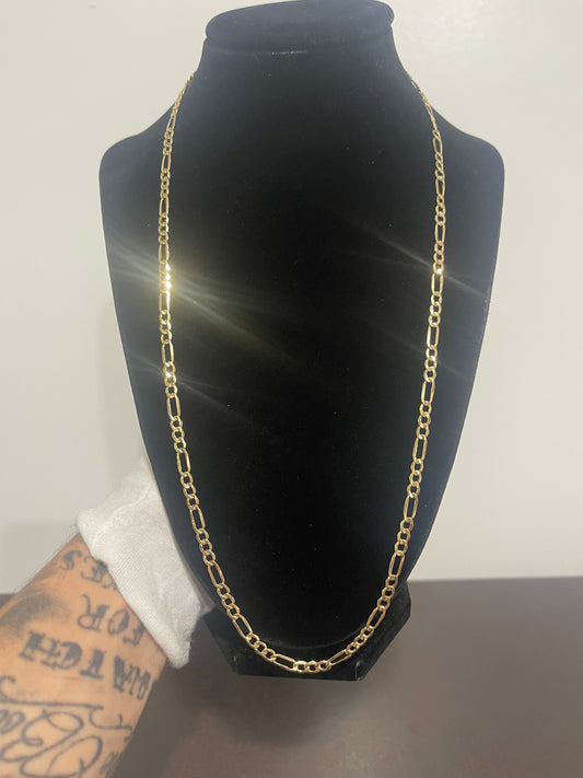 10K Figaro Chain 24”