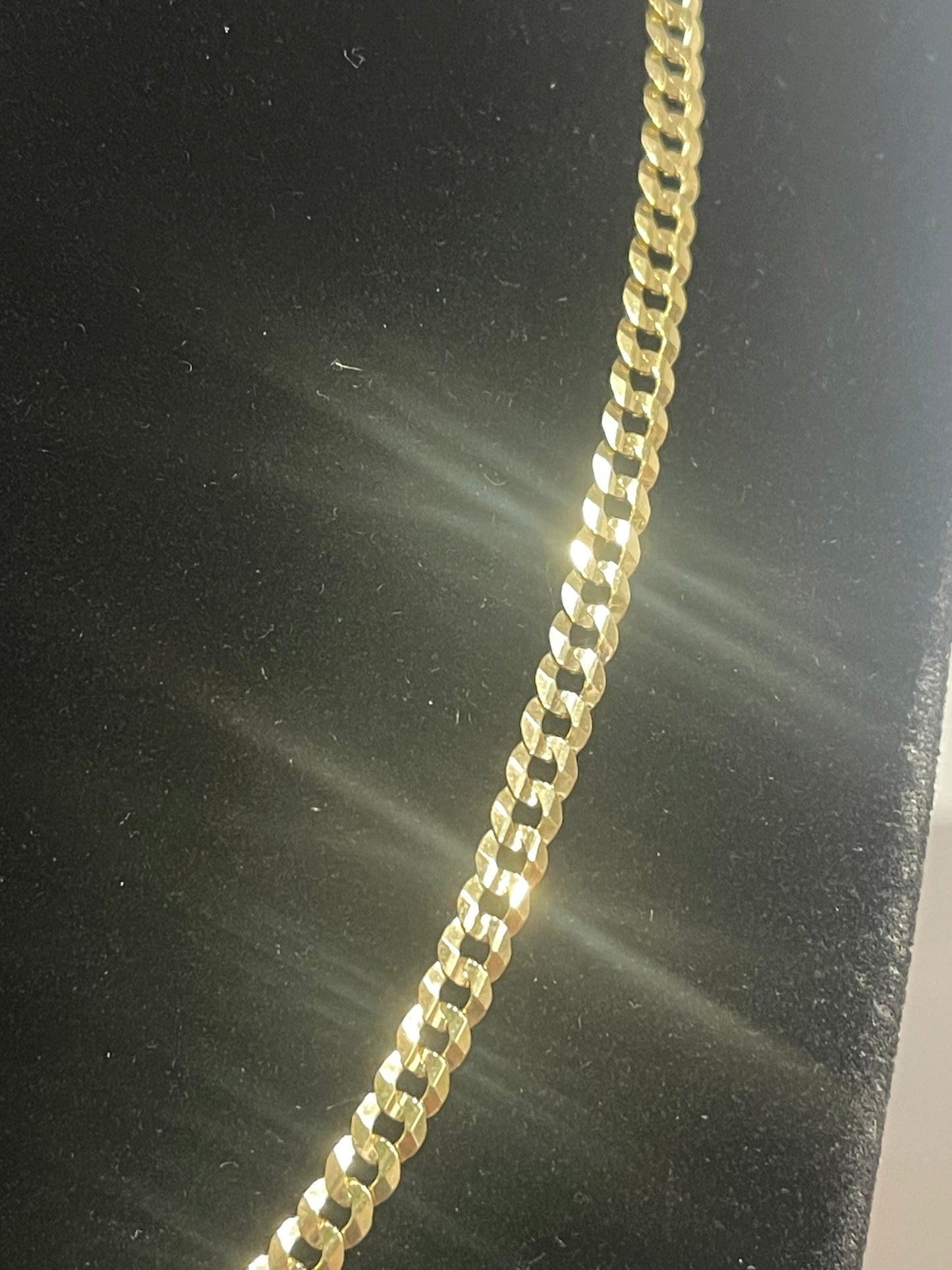 10K Solid Curb Chain 18”