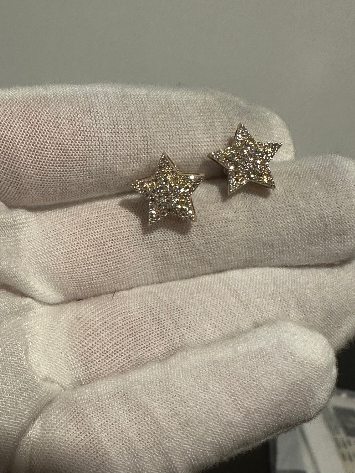 10K Diamond Star Studs