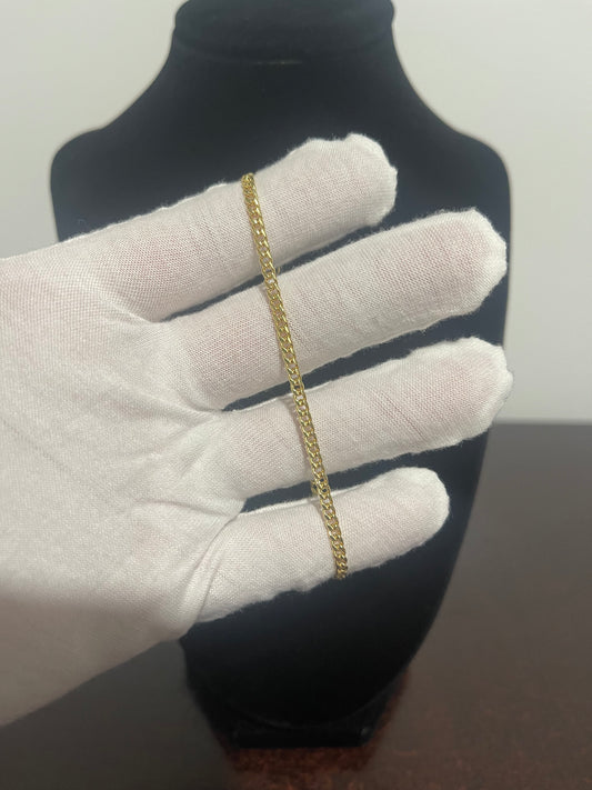 10K Cuban Bracelet/Anklet 7.5”