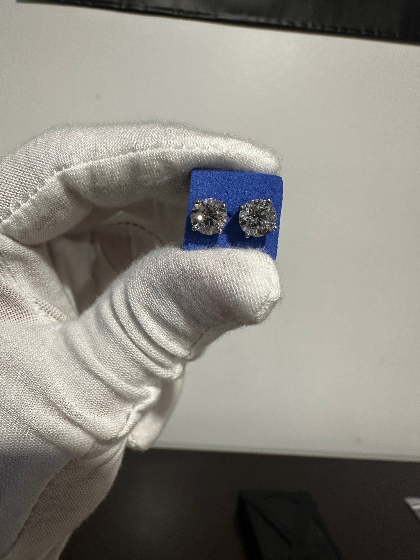14K VVS 2.03ct Studs