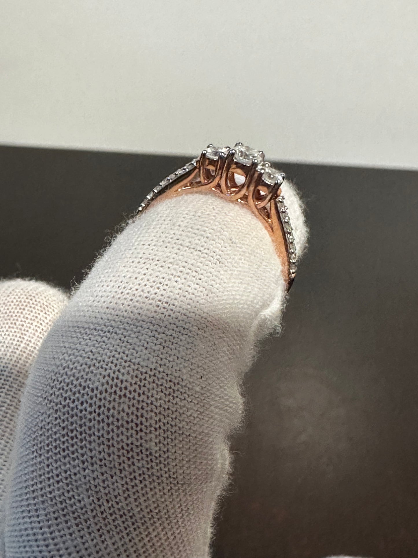 10K Rose Gold Diamond Engagement Ring