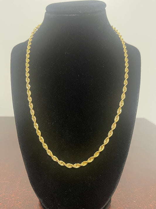 10K Italian Rope Chain 20”