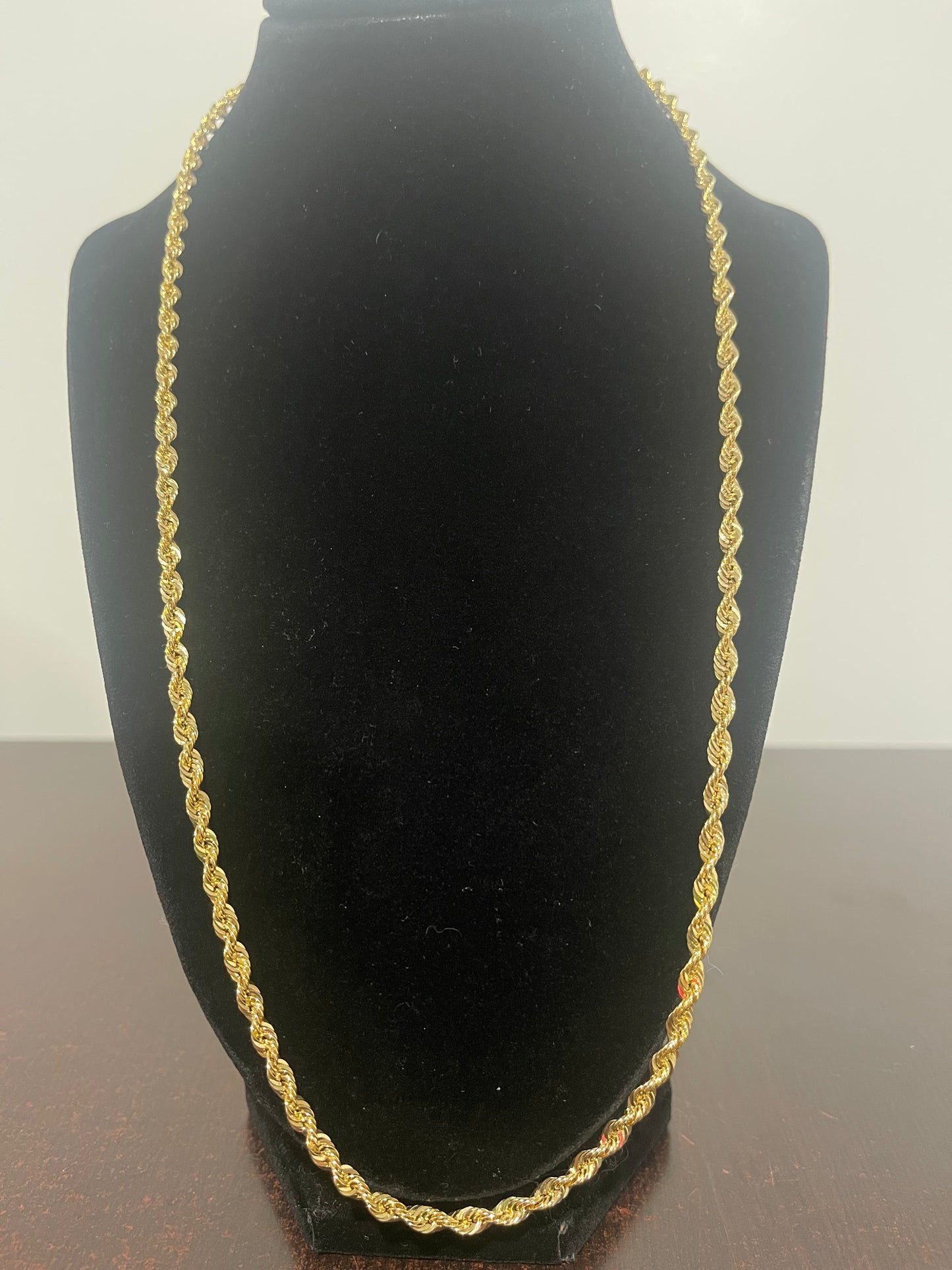 10K Italian Rope Chain 24”