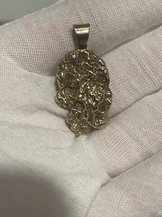 10K Solid Nugget Pendant