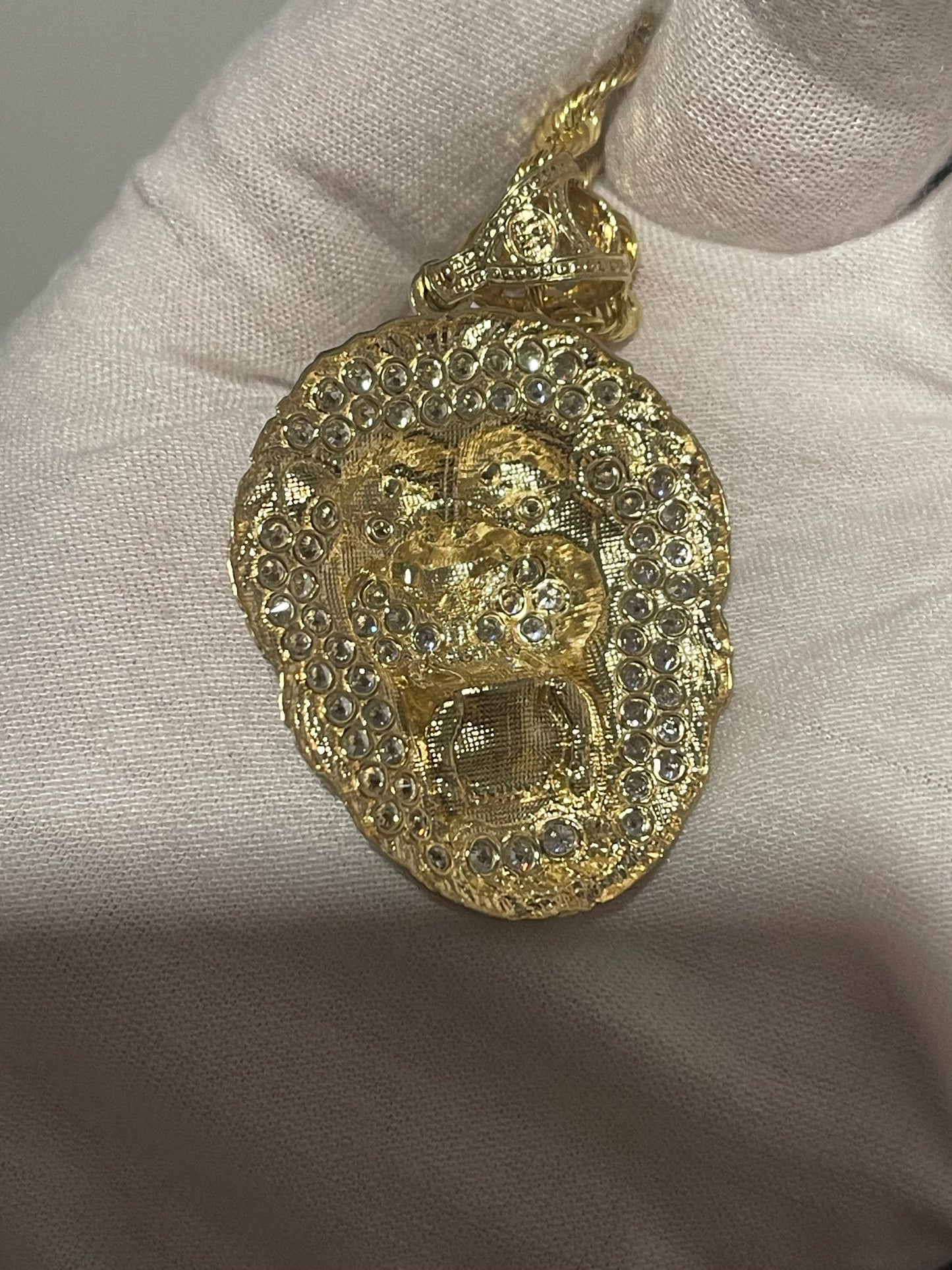 10K Lion Pendant & 24” Rope