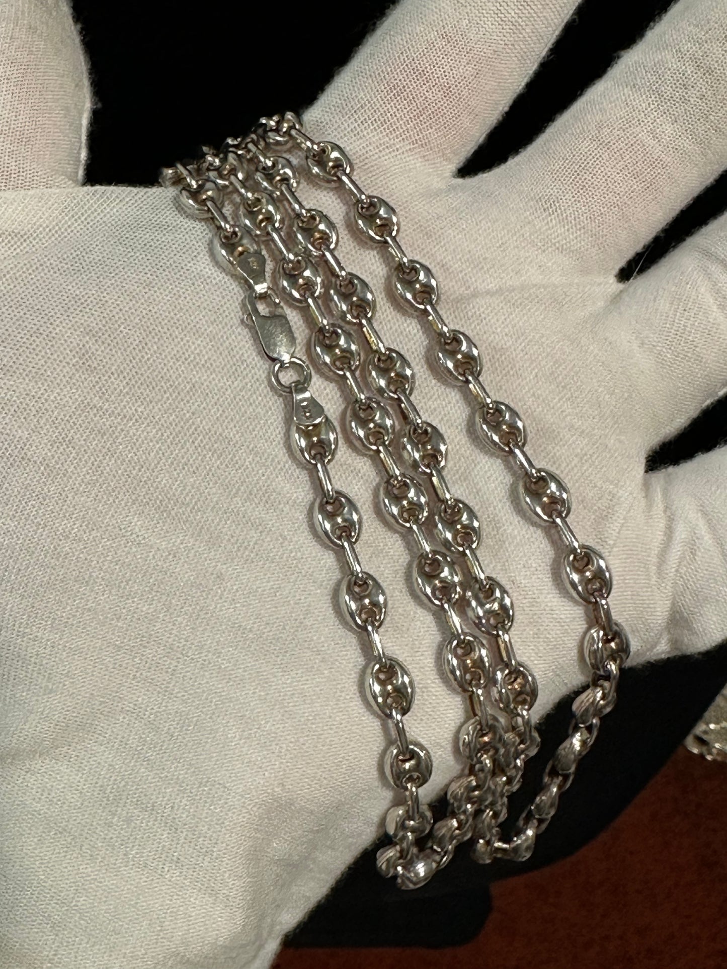 Silver Gucci Link Chain 25”