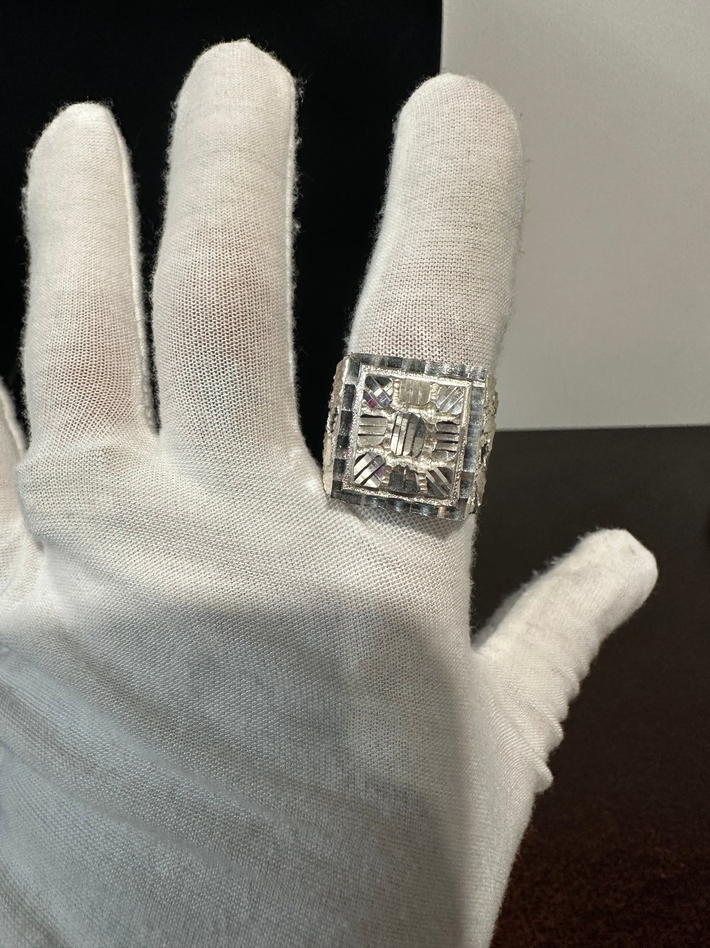 Silver Nugget Ring Size 11