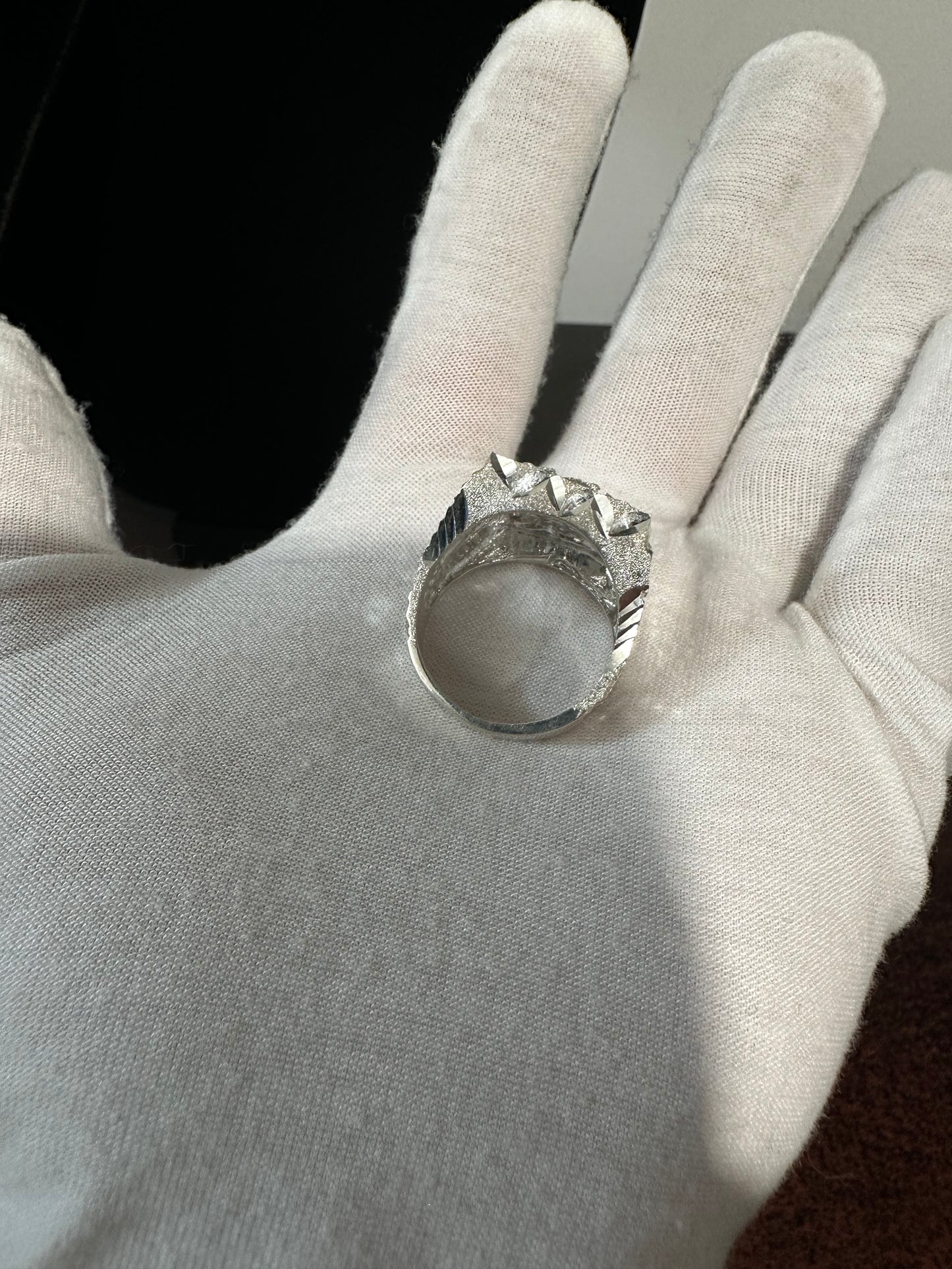 Silver Nugget Ring Size 11