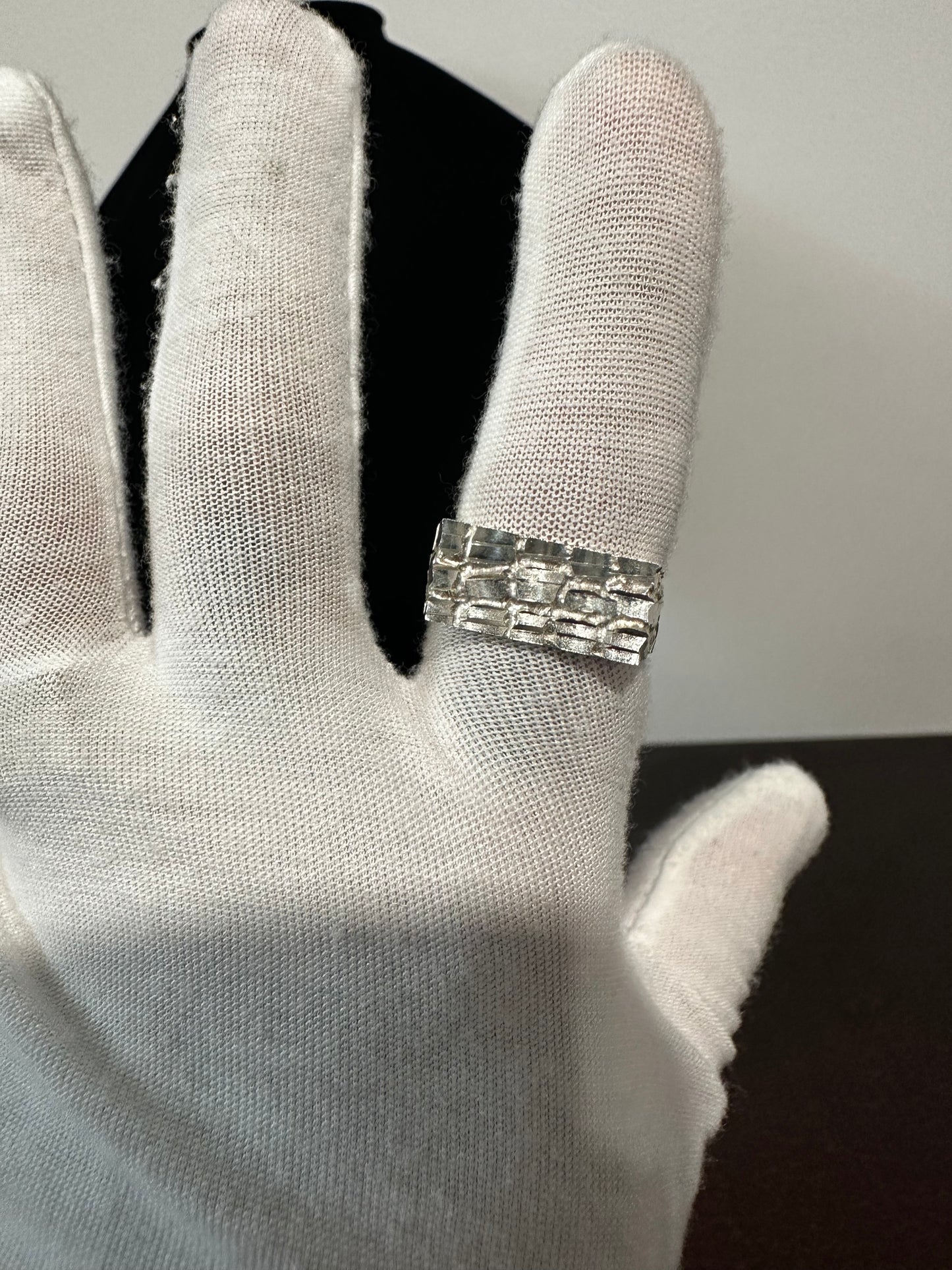 Silver Nugget Ring Size 9.5