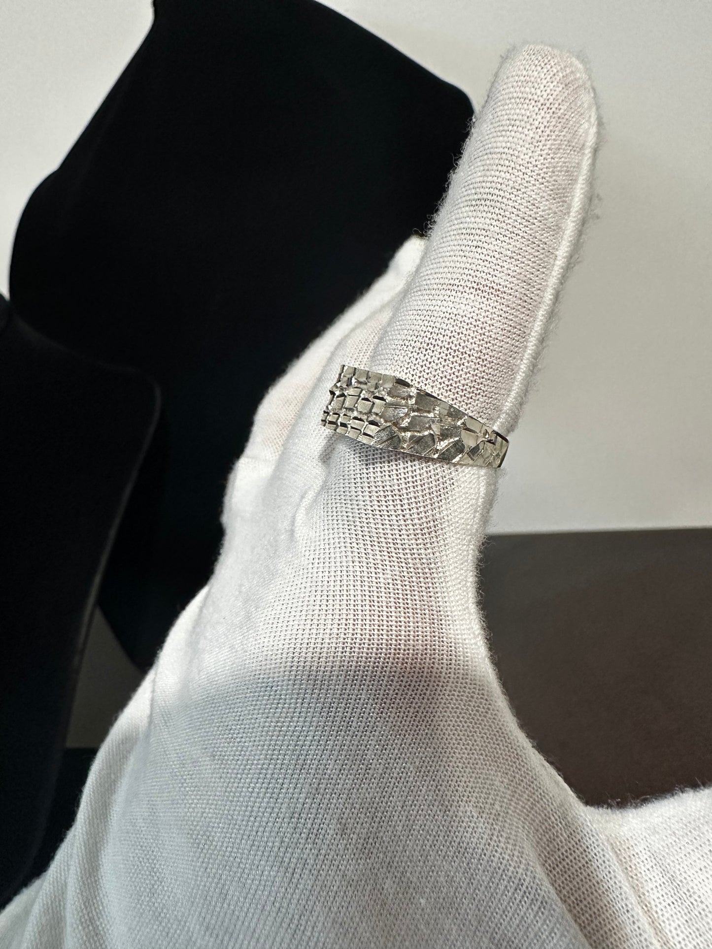 Silver Nugget Ring Size 9.5