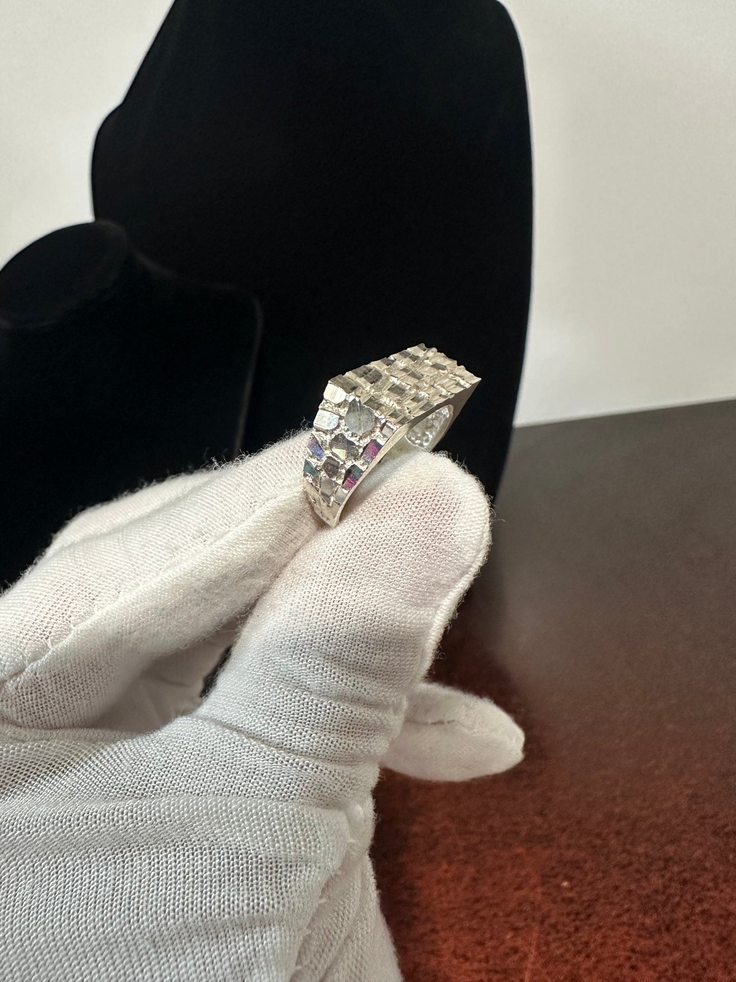 Silver Nugget Ring Size 9.5