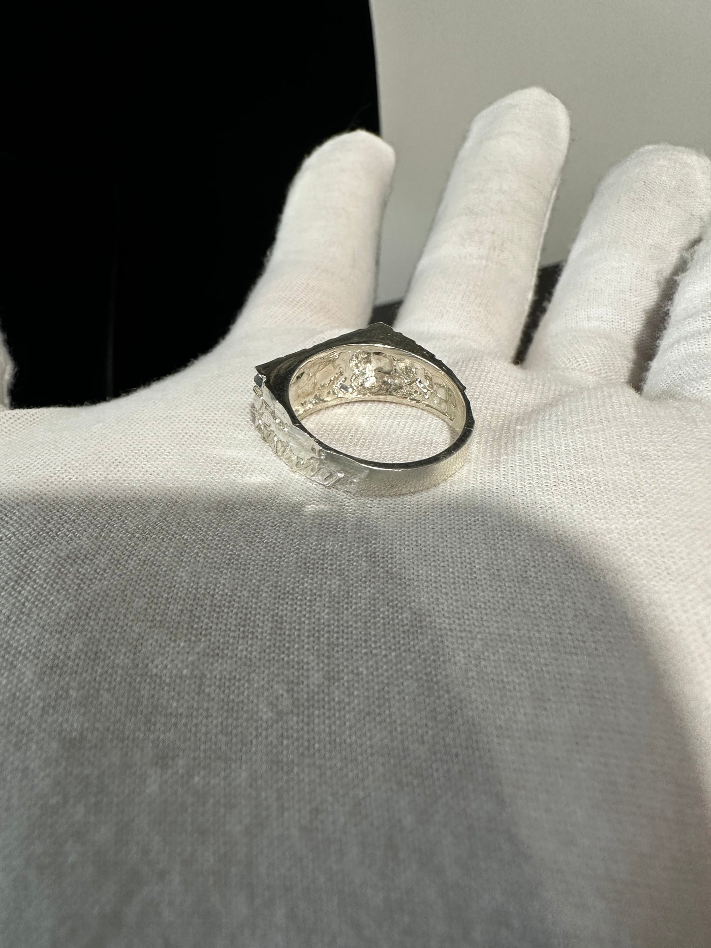 Silver Nugget Ring Size 9.5