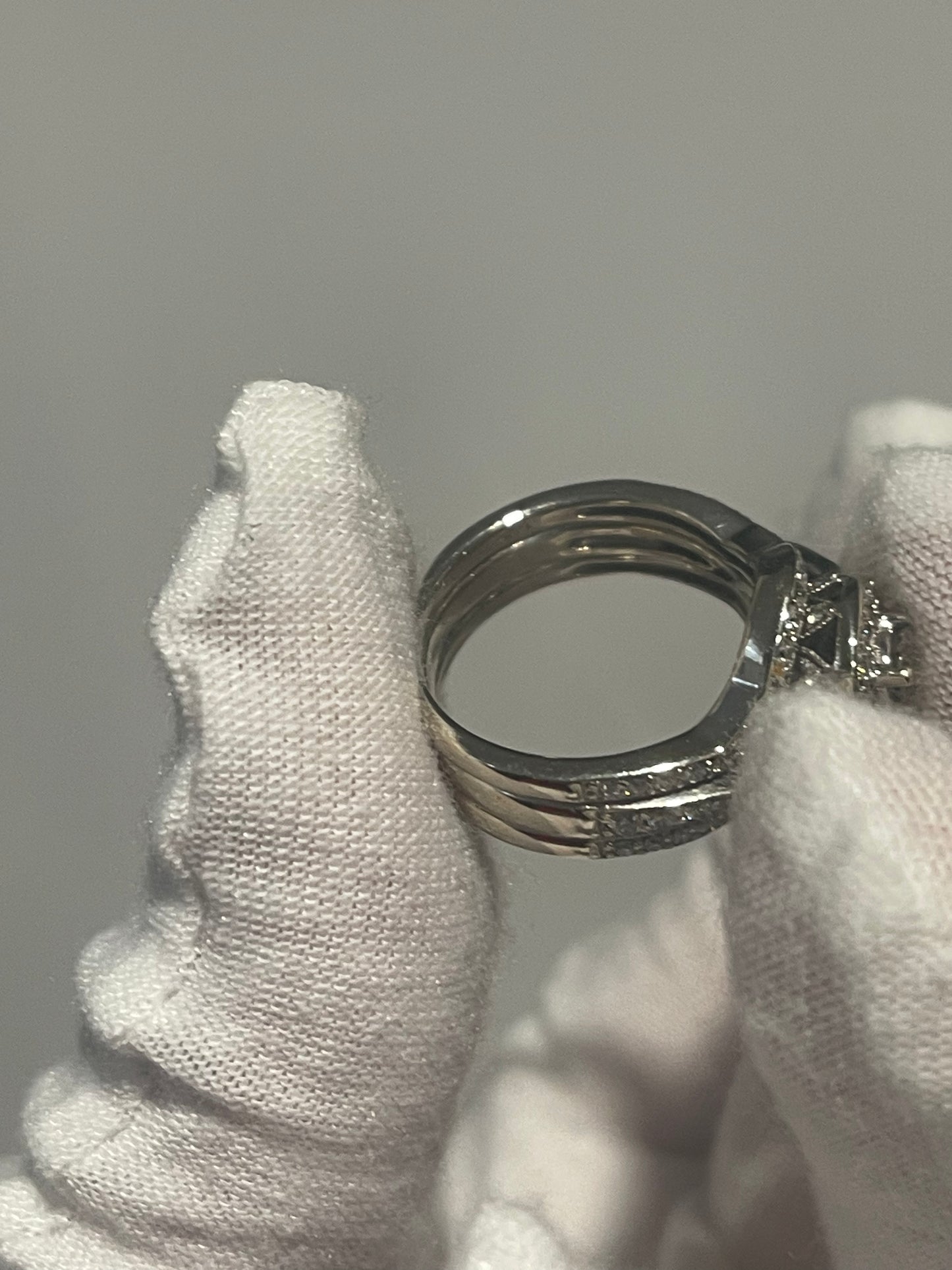 14K White Gold Natural Diamond Wedding Set