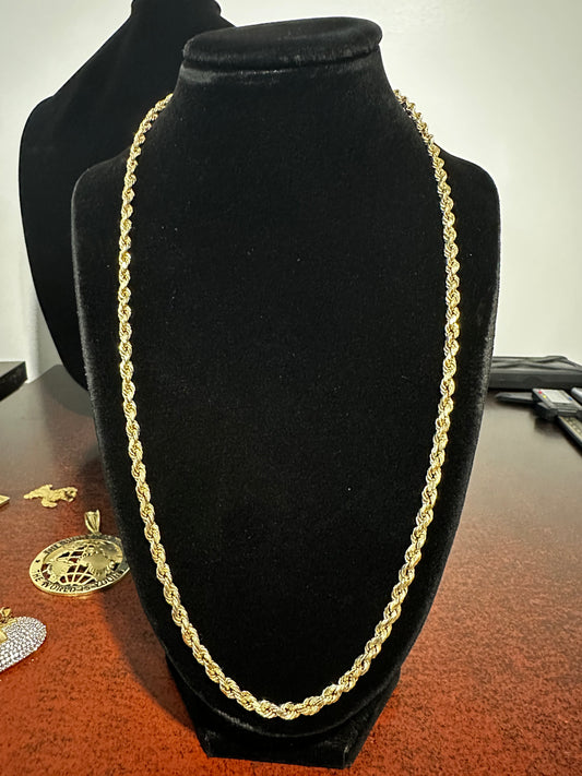 10K Rope Chain 23”