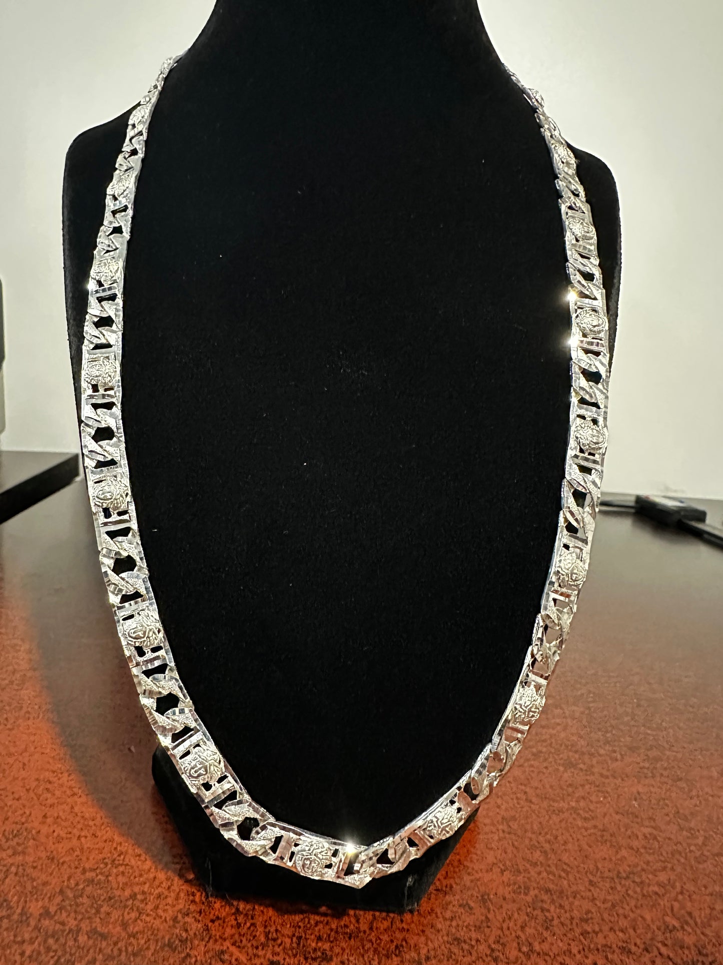 Silver Medusa Chain 24.25”