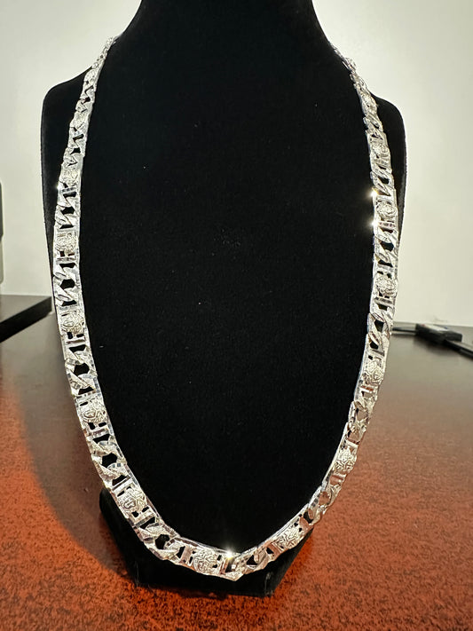 Silver Medusa Chain 24.25”
