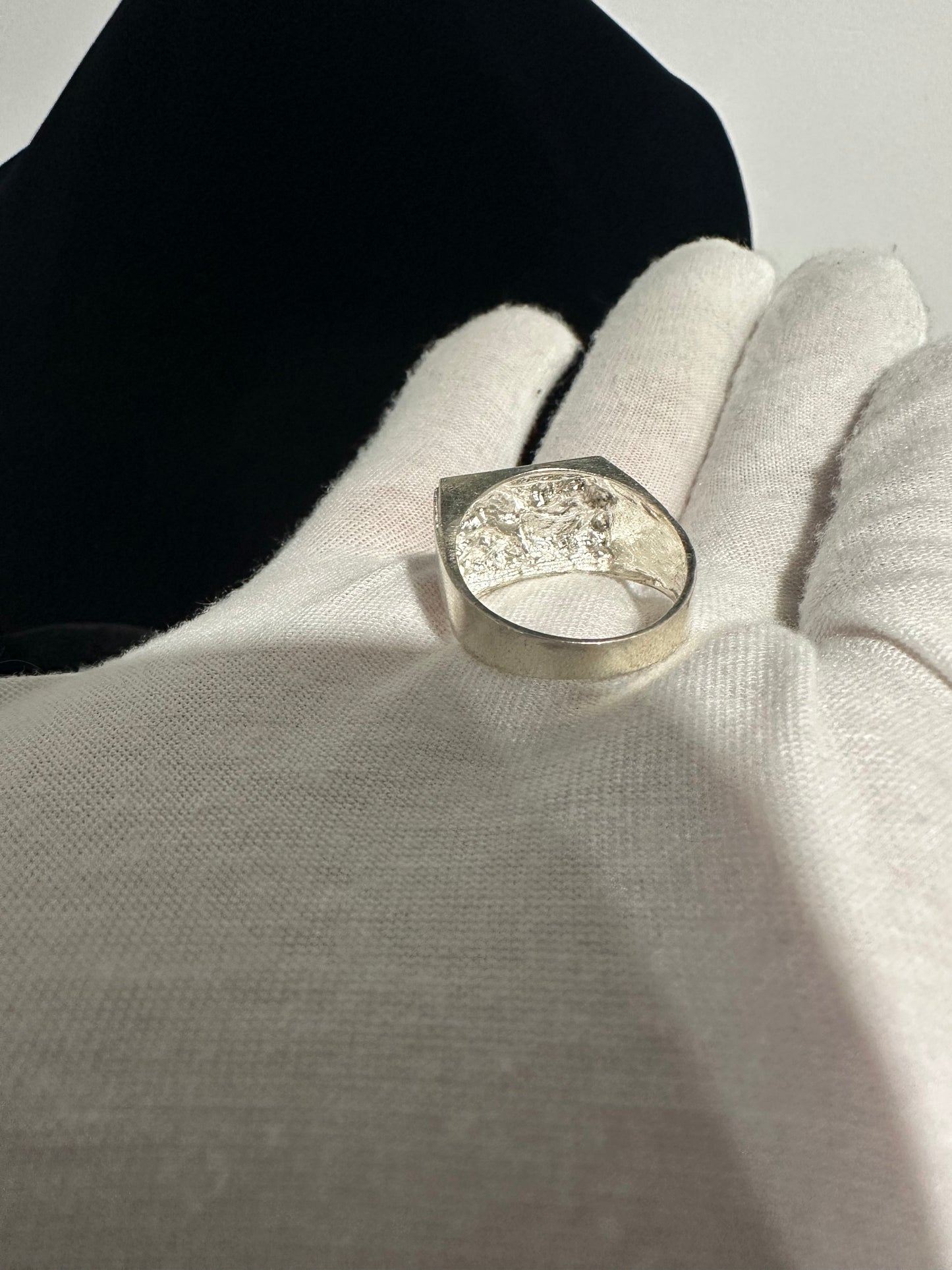 Silver Nugget Ring Size 10