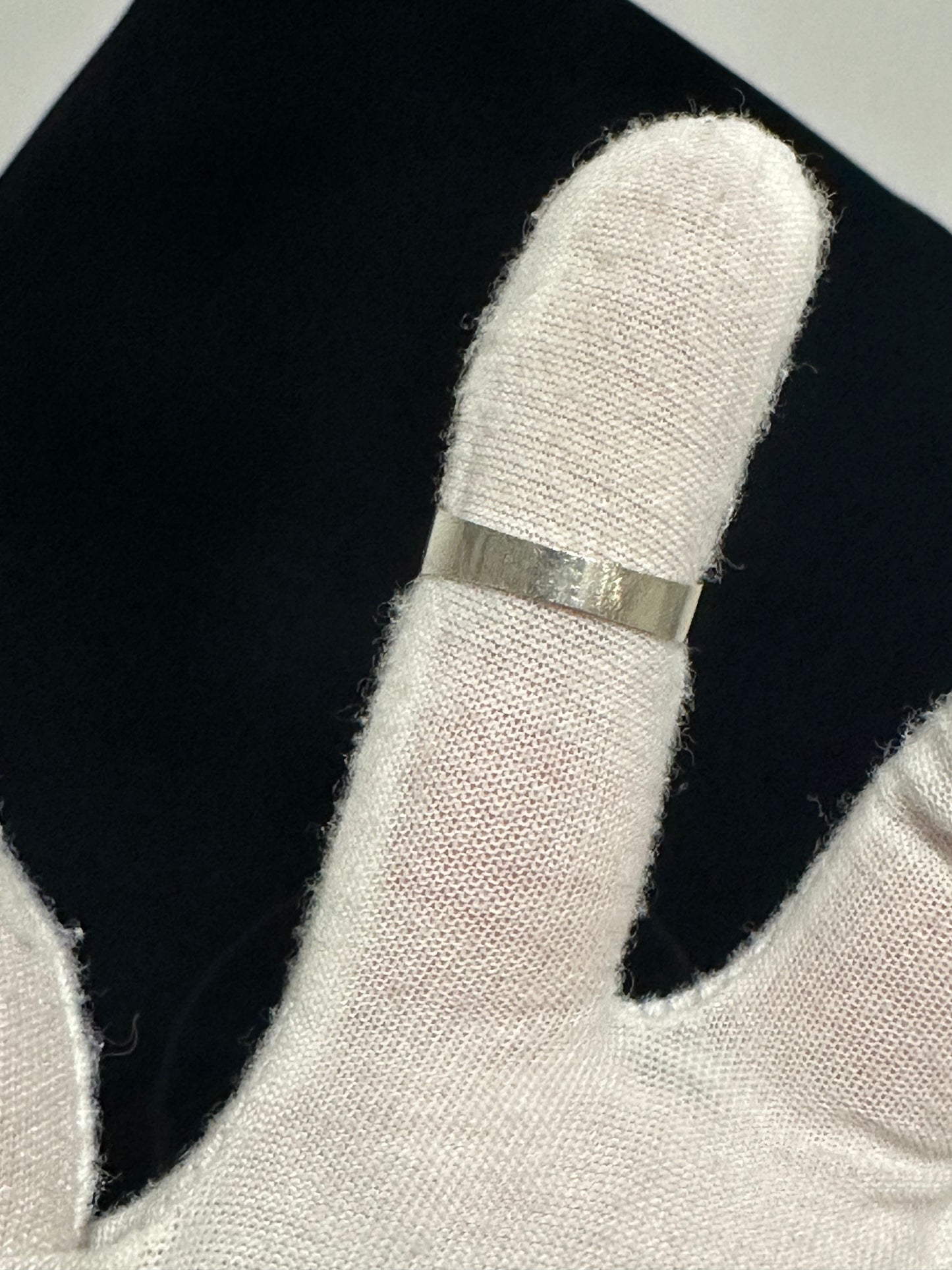 Silver Rectangle Nugget Ring Size 7.75