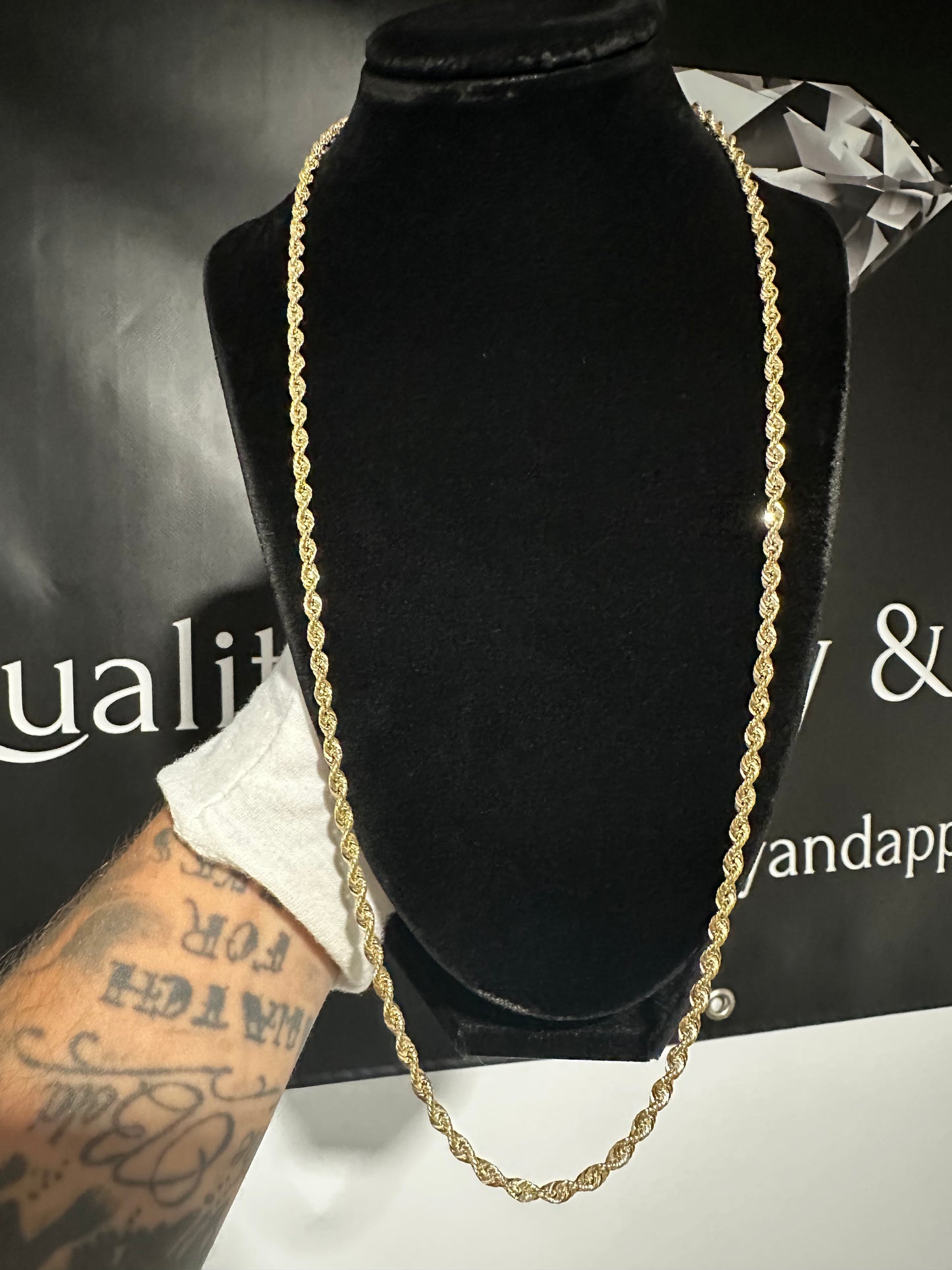 10K Italian Rope Chain 26”