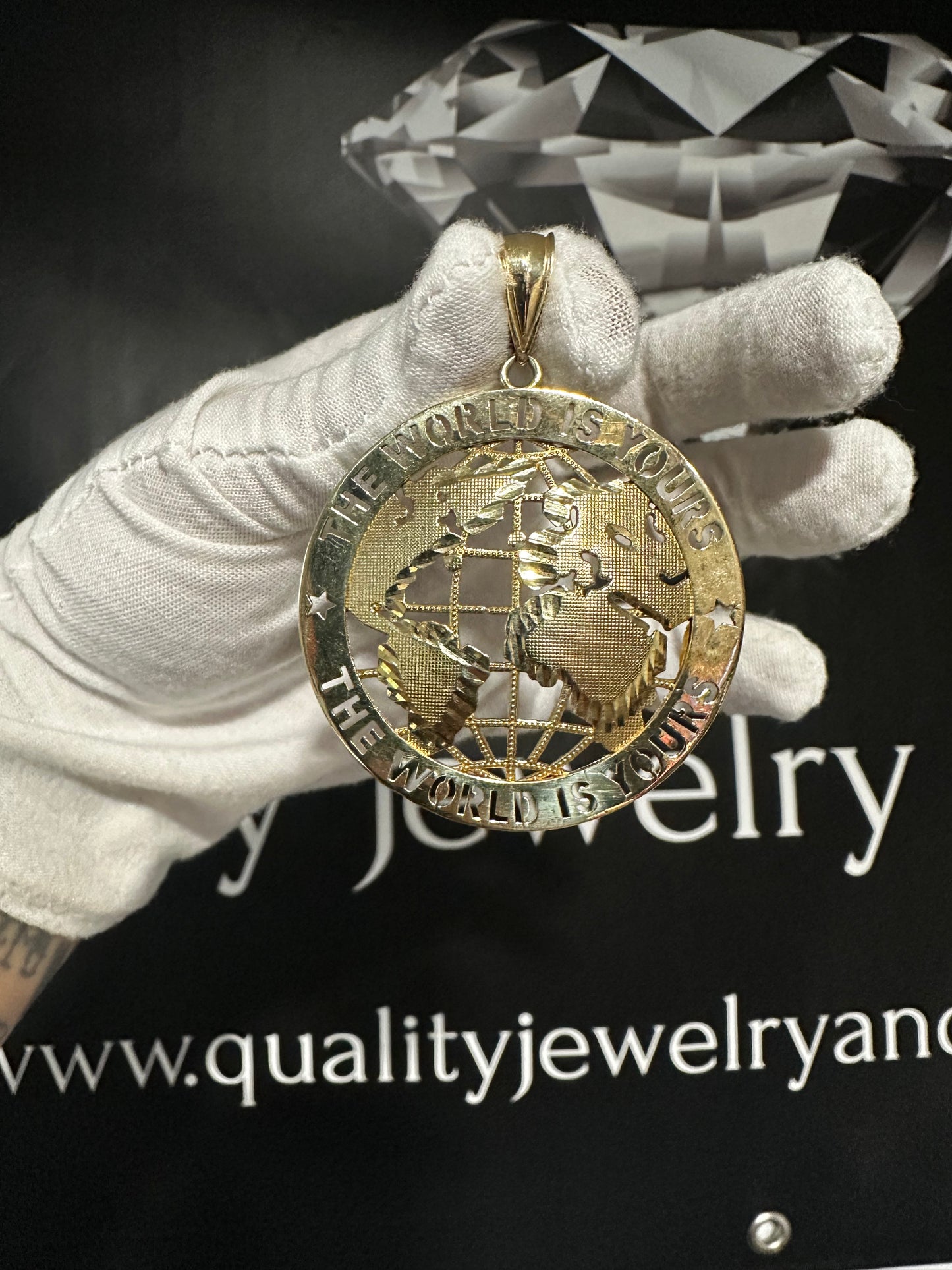 10K “The World Is Yours” Pendant