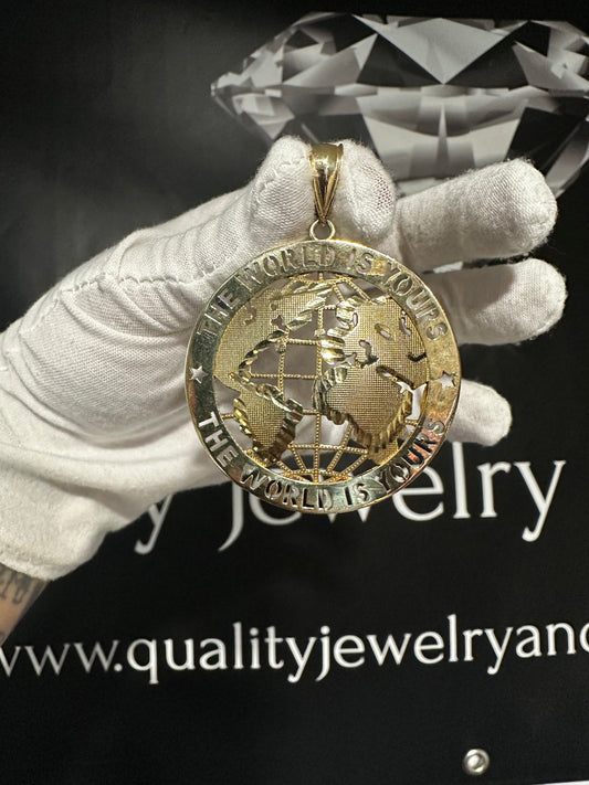 10K “The World Is Yours” Pendant
