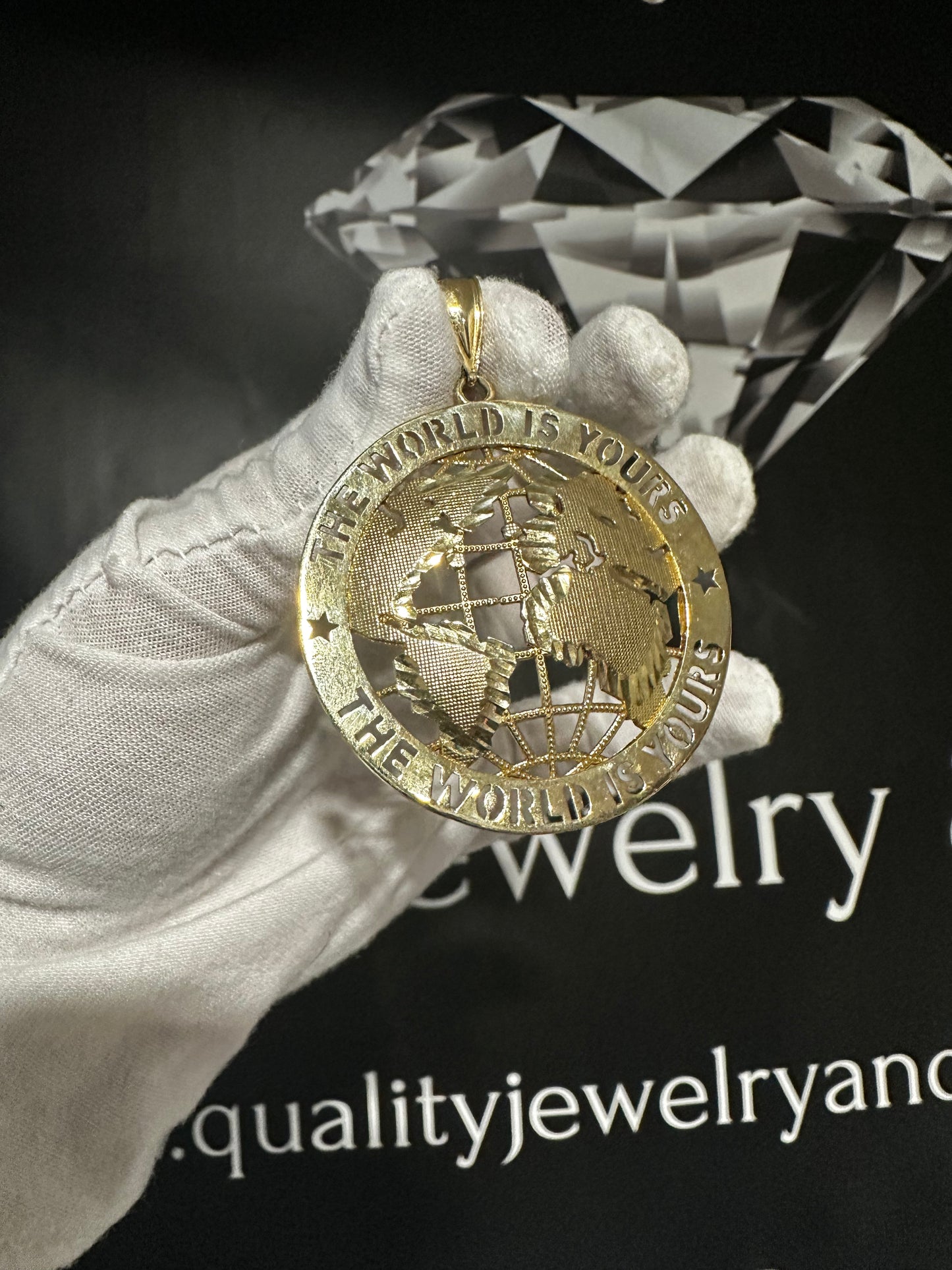 10K “The World Is Yours” Pendant